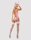 Еротичний костюм зайчика Obsessive Bunny suit 4 pcs costume pink S/M, рожевий, топ з підв&rsquo;язками, тр SO7254 фото 4