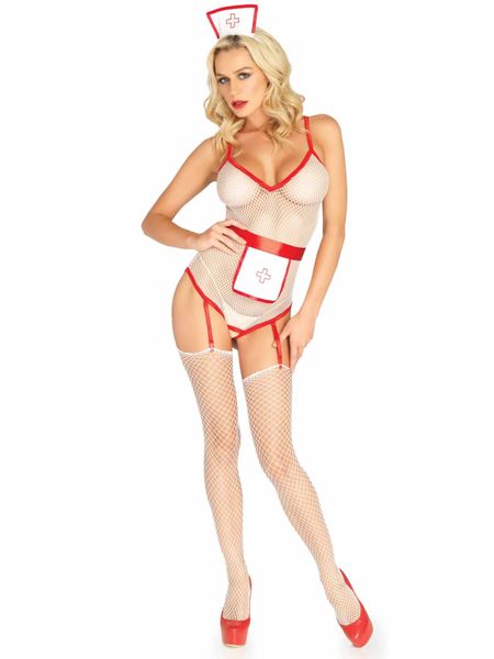 Костюм медсестри Leg Avenue Roleplay TLC Nurse One size White SO8602 фото