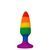 Силіконова анальна пробка Wooomy Hiperloo Silicone Rainbow Plug S SO7424 фото