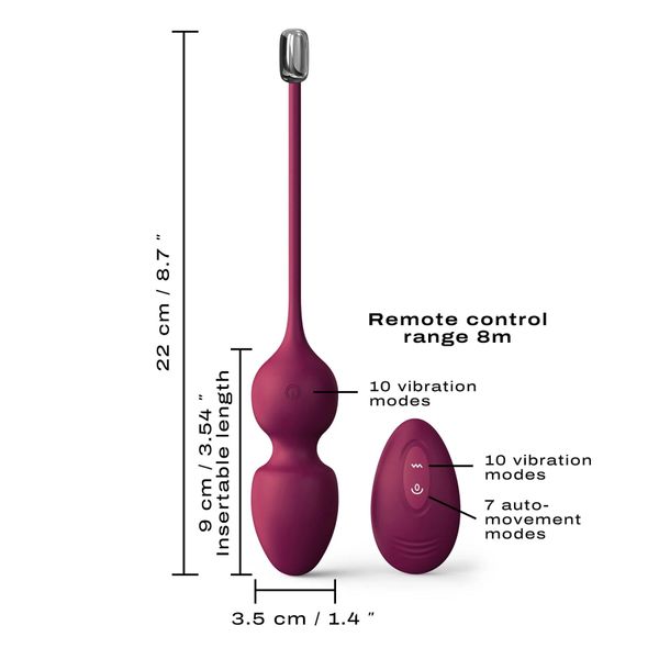 Вагінальні кульки Dorcel LOVE BALLS PLUM SO7388 фото