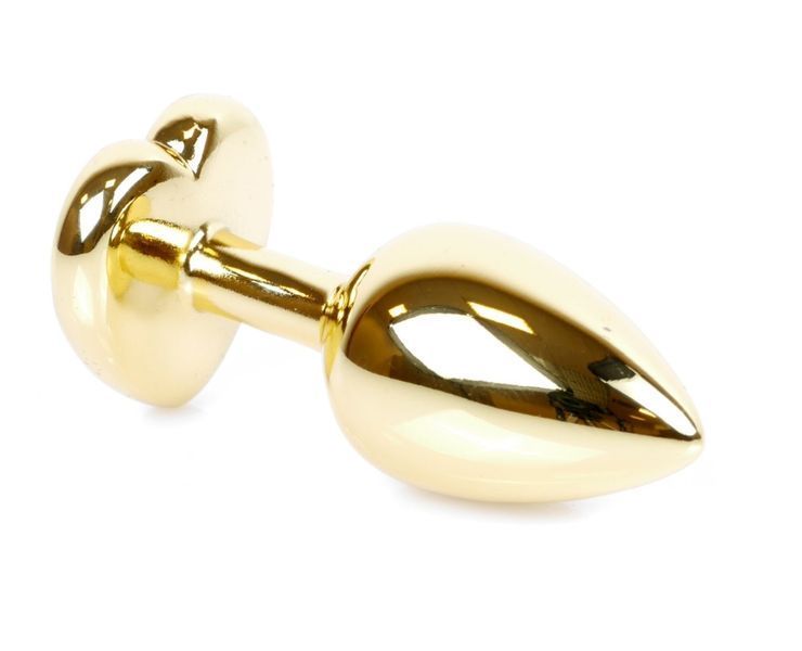 Анальний пробка Boss Series - Jewellery Gold Heart PLUG Black S, BS6400038 BS6400038 фото