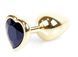 Анальний пробка Boss Series - Jewellery Gold Heart PLUG Black S, BS6400038 BS6400038 фото 2