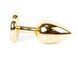 Анальний пробка Boss Series - Jewellery Gold Heart PLUG Black S, BS6400038 BS6400038 фото 5
