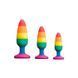 Силіконова анальна пробка Wooomy Hiperloo Silicone Rainbow Plug S SO7424 фото 4