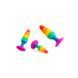 Силіконова анальна пробка Wooomy Hiperloo Silicone Rainbow Plug S SO7424 фото 5