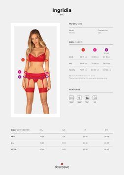 Комплект Obsessive Ingridia 3-pcs set XL/2XL SO9035 фото