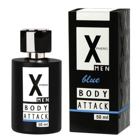 Чоловічі парфуми з феромонами - Aurora X Phero Men Body Attack Blue, 50 мл 79140040465 фото