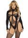 Бодістокінг Leg Avenue Bodystocking with cutout teddy Black One Size SX1087 фото 3