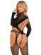 Бодістокінг Leg Avenue Bodystocking with cutout teddy Black One Size SX1087 фото 2