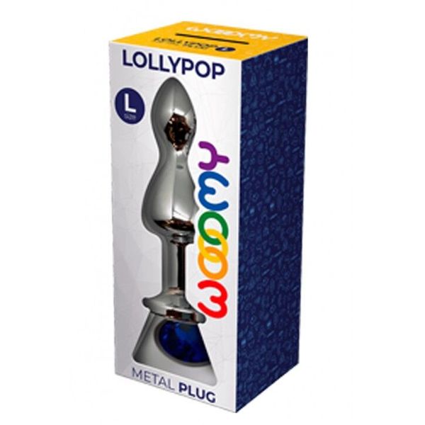 Металева анальна пробка Wooomy Lollypop Double Ball Metal Plug SO7419 фото