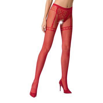Колготки-бодістокінги Passion S012 One Size, Red PSS012R фото