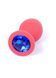 Анальна пробка - Jewellery Silicone Red Plug M Blue 62530064-00084 фото 2