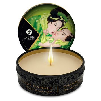 Масажна свічка Shunga Mini Massage Candle – Exotic Green Tea (30 мл) SO2521 фото