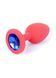 Анальна пробка - Jewellery Silicone Red Plug S Blue 62530064-00080 фото 2