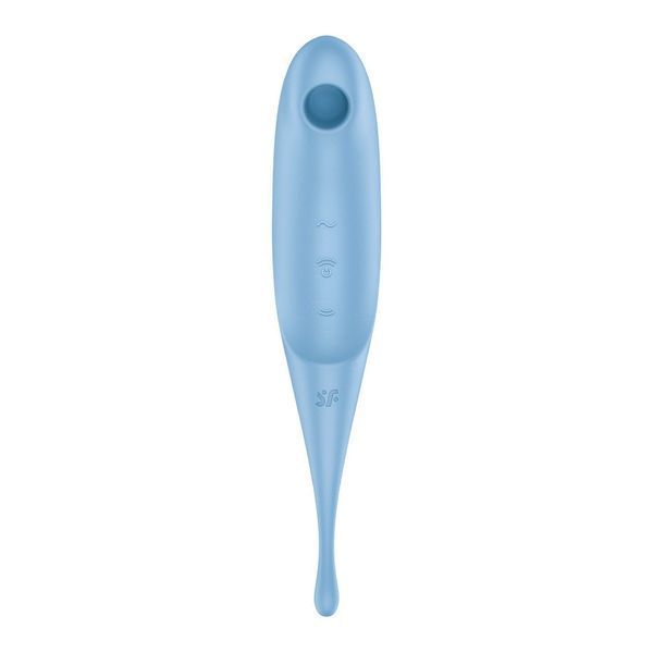 Вібратор для клітора з вакуумною стимуляцією Satisfyer Twirling Pro Blue SO7801 фото