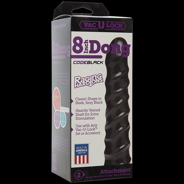 Дилдо Doc Johnson CodeBlack - 8 Inch Raging Vac-U-Lock SO2797 фото