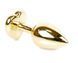 Анальний пробка Boss Series - Jewellery Gold Heart PLUG Green S, BS6400042 BS6400042 фото 4