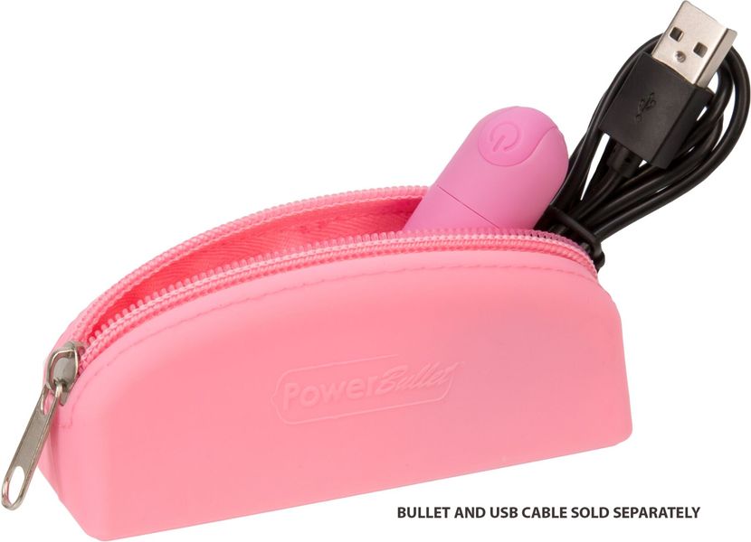 Сумка для зберігання секс-іграшок PowerBullet - Silicone Storage Zippered Bag Pink SO5560 фото