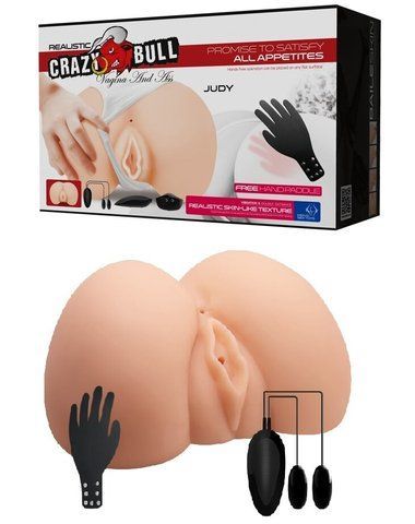 Мастурбатор Вагіна і анус з подвійною вібрацією CRAZY BULL-Judy Vibrating, BM - 009095Z-1 BM-009095Z-1 фото