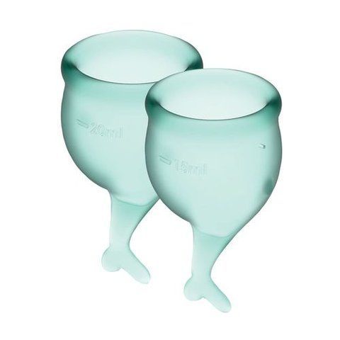 Набір менструальних чаш Satisfyer Feel Secure (dark green) SO3589 фото