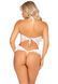 Боді Leg Avenue Lace Floral Lace Halter Teddy with Flutter Accent One Size, White SX1756 фото 2