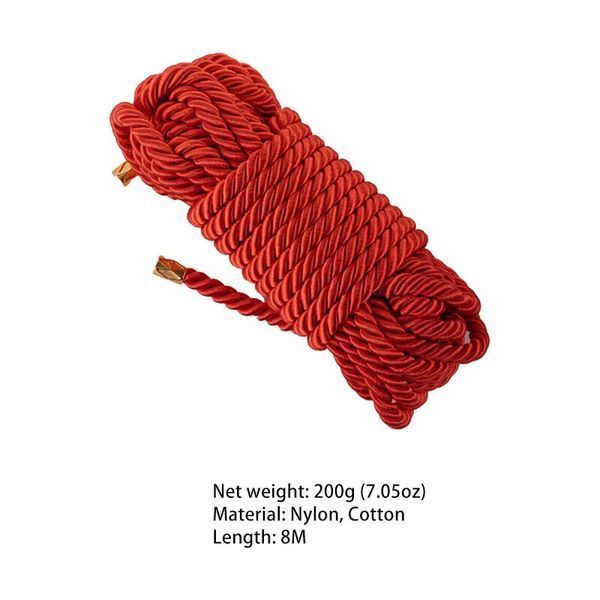 Мотузка для шибарі LOCKINK SEVANDA Shibari Pratice Rope Red, 8 метрів SX0879 фото
