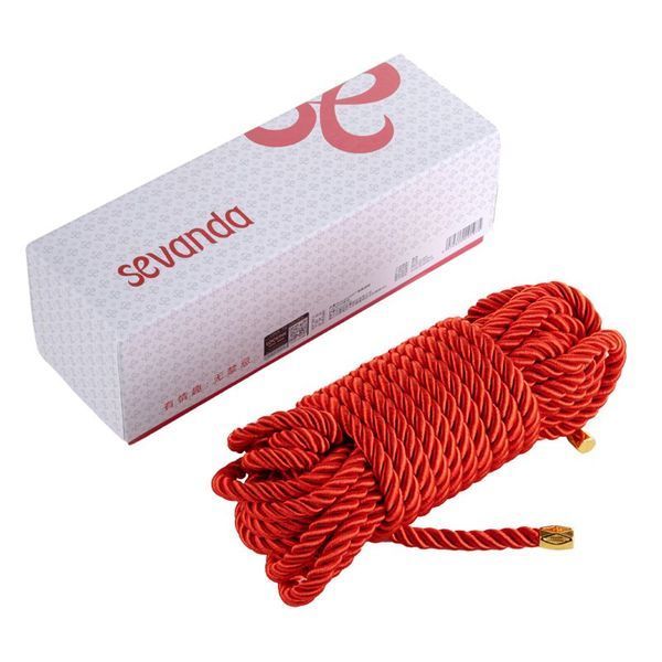 Мотузка для шибарі LOCKINK SEVANDA Shibari Pratice Rope Red, 8 метрів SX0879 фото