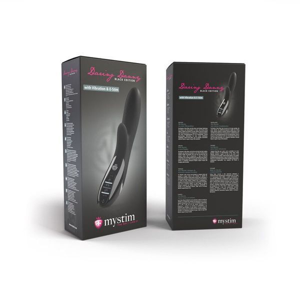 Вібратор-кролик з електростимуляцією Mystim Daring Danny eStim Black SO2988 фото
