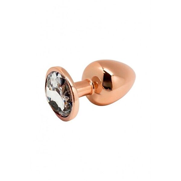 Металева анальна пробка Wooomy Tralalo Rose Gold Metal Plug Size M SO7428 фото