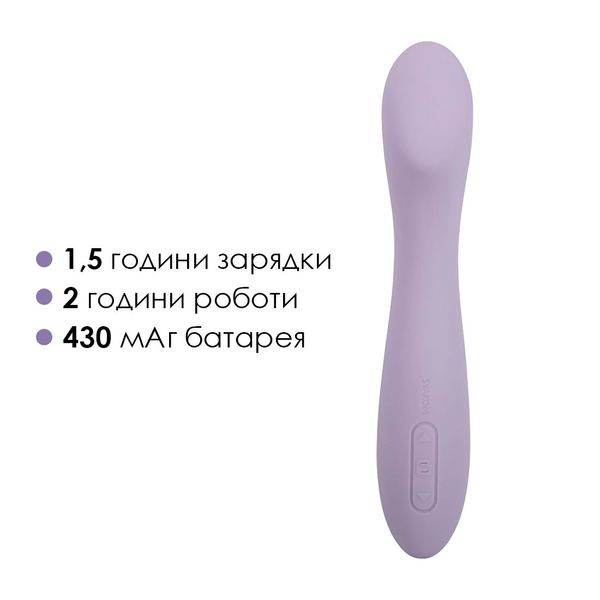 Вібратор для точки G з інтелектуальним режимом Svakom Amy 2 Pastel Lilac SO8770 фото