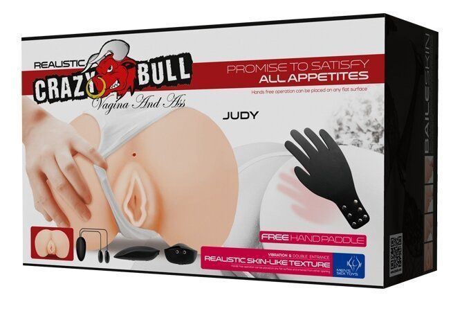 Мастурбатор Вагіна і анус з подвійною вібрацією CRAZY BULL-Judy Vibrating, BM - 009095Z-1 BM-009095Z-1 фото