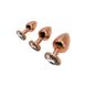 Металева анальна пробка Wooomy Tralalo Rose Gold Metal Plug Size M SO7428 фото 4