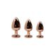 Металева анальна пробка Wooomy Tralalo Rose Gold Metal Plug Size M SO7428 фото 3