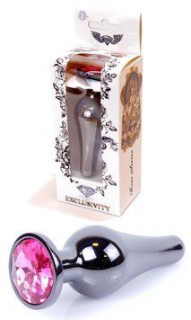 Анальний пробка Boss Series - Jewellery Dark Silver BUTT PLUG Pink, BS6400053 BS6400053 фото