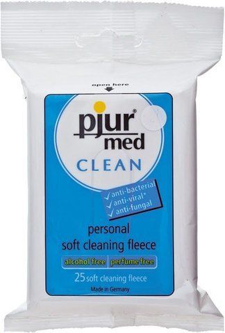 Вологі серветки pjur MED Clean 25 штук PJ10430 фото