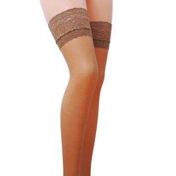 Панчохи ST003 3/4 beige &mdash; Passion: класичні, на ажурній силіконовій резинці SO6425 фото