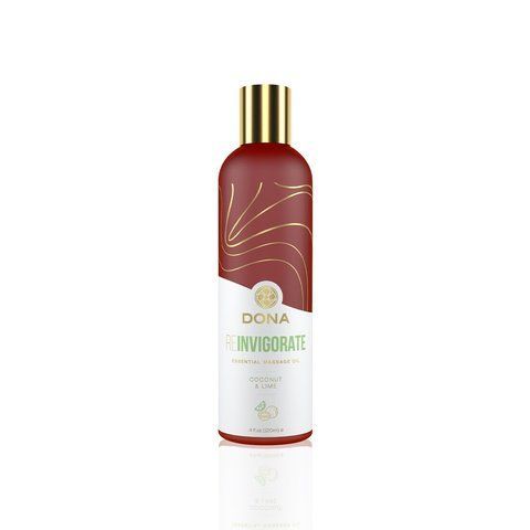 Натуральна масажна олія DONA Reinvigorate &ndash; Coconut & Lime (120 мл) SO2622 фото