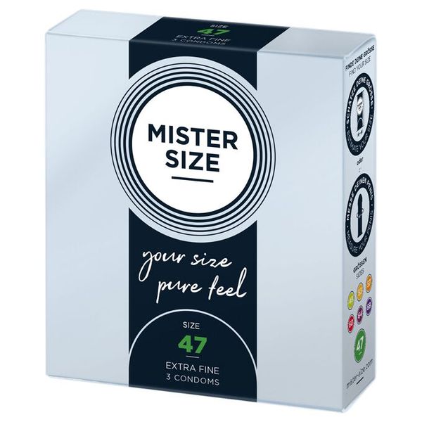 Презервативи Mister Size - pure feel - 47 (3 condoms) SO8032 фото