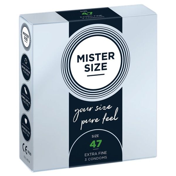 Презервативи Mister Size - pure feel - 47 (3 condoms) SO8032 фото