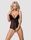 Сітчасте боді з відкритими сідницями Obsessive 841-TED-1 teddy L/XL, чорний SO7185 фото 1