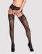 Сітчасті панчохи-стокінги з імітацією гартерів Obsessive Garter stockings S500S/M/L, чорні, з доступ SO7273 фото 1